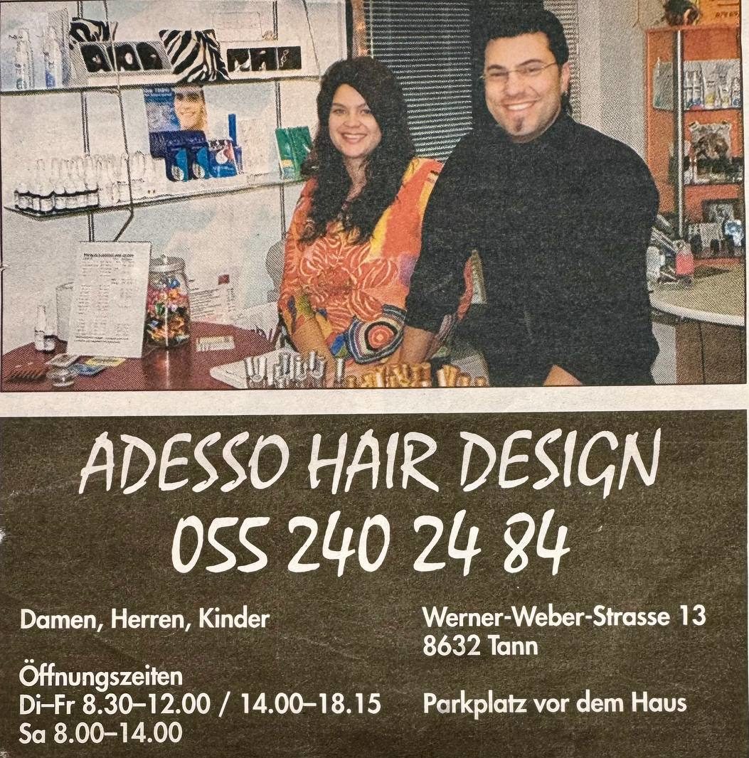 Neubeginn und Wachstum: Umzug nach Tann und Namenswechsel zu "Adesso Hair Design"